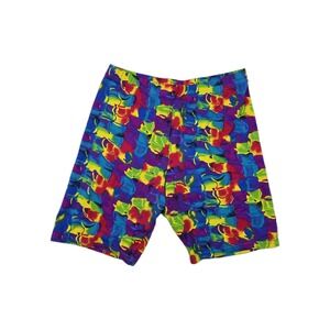 Vintage Dolfin International Womens Large Bike Dance Shorts Athletic Nylon Blend